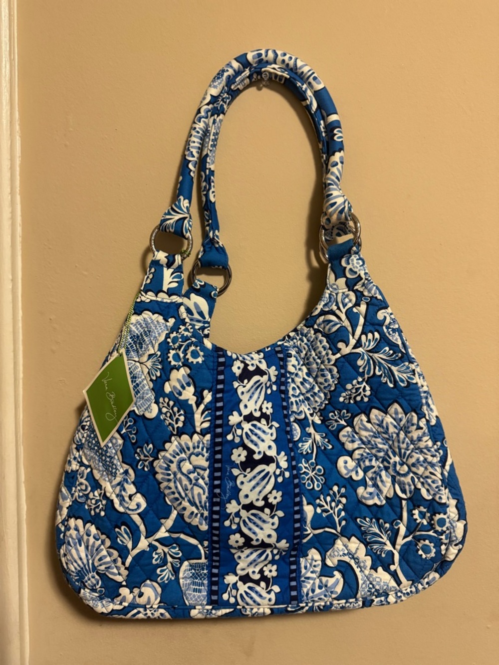 Vera Bradley Royal Blue & White Quilted Shoulder Bag